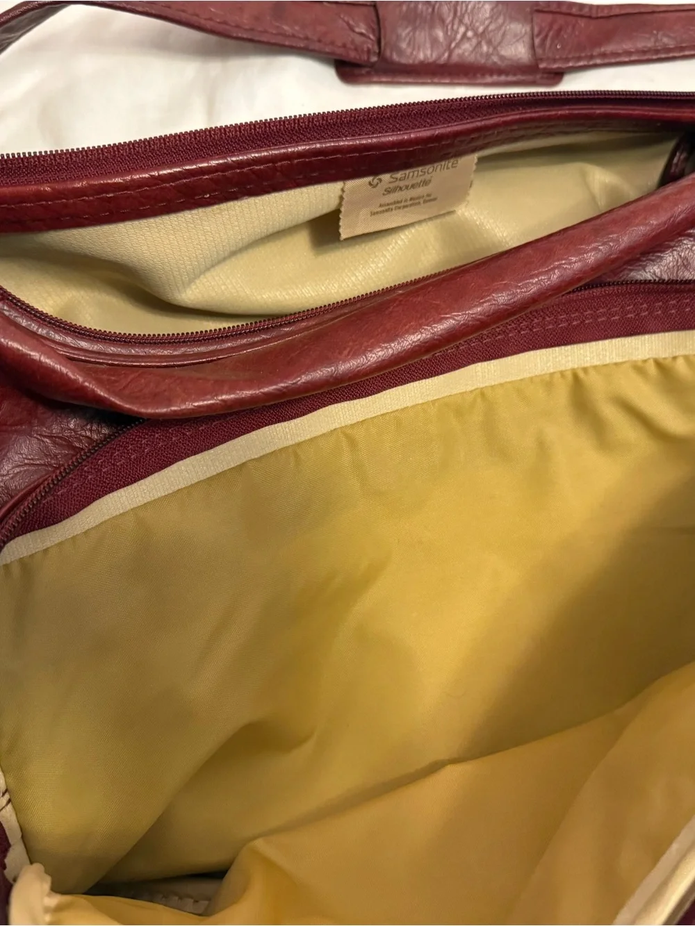 Burgundy Samsonite Silhouette II carry-on 1970s